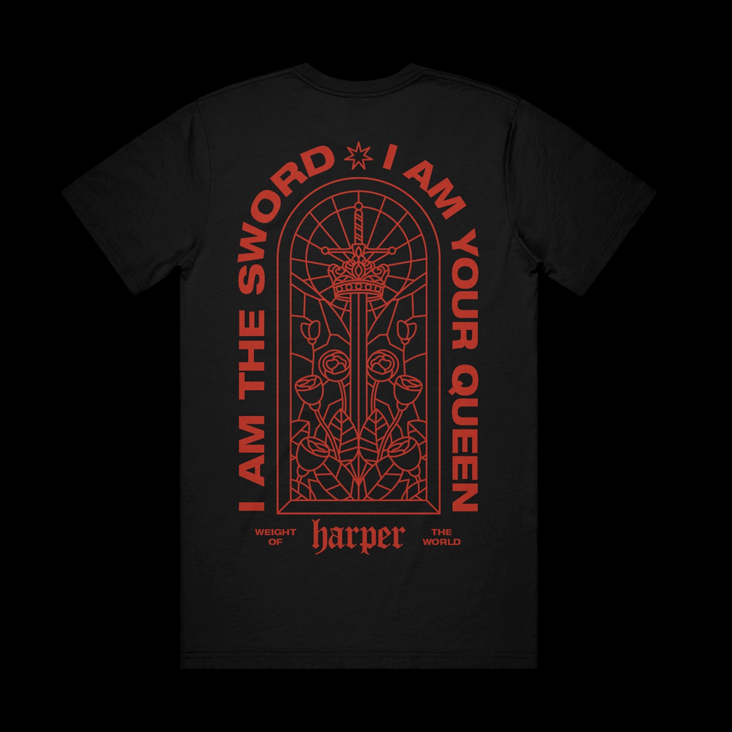 HARPER - STAINED GLASS T-SHIRT BLACK