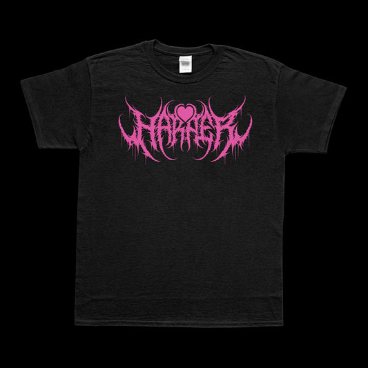 HARPER DEATHMETAL LOGO T-SHIRT PINK PRINT