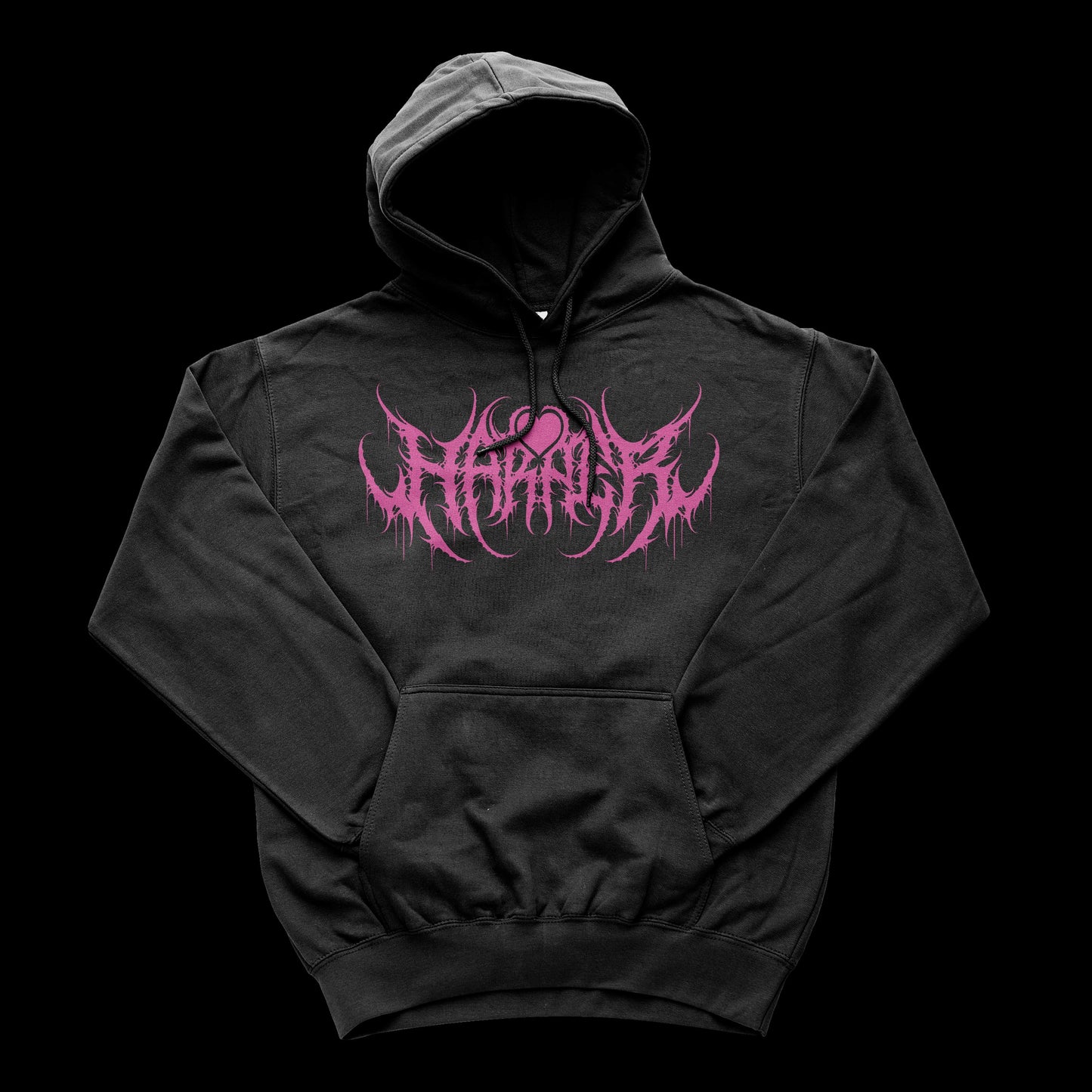 HARPER DEATHMETAL LOGO HOODIE PINK PRINT