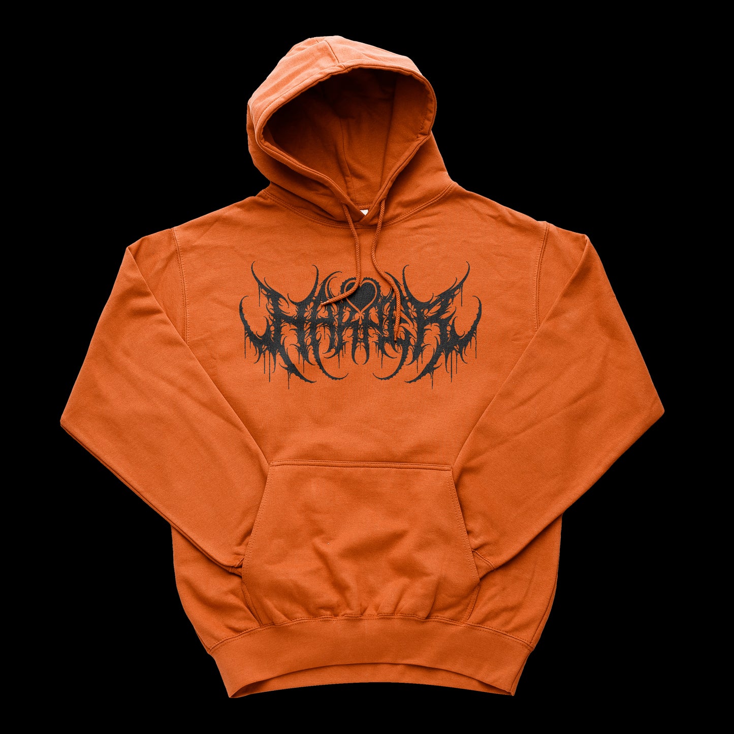 HARPER DEATHMETAL LOGO HOODIE ORANGE